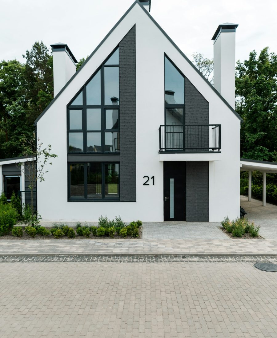 green grass near new modern and luxury home